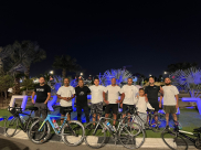 قطعوا 400 كيلو متر .. وصول فريق الدراجات الهوائية اليافاوي الى أم الرشراش